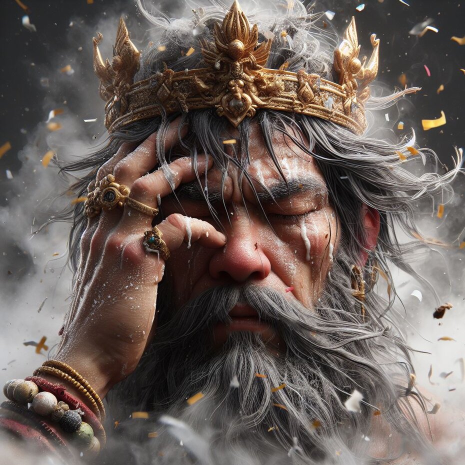 King Momo suffering during the carnival
