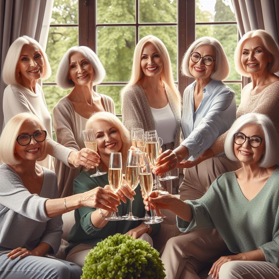 a group of friends celebrating together